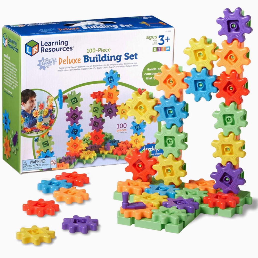 Learning Resources Gears! Gears! Gears! 100-Piece Deluxe Building